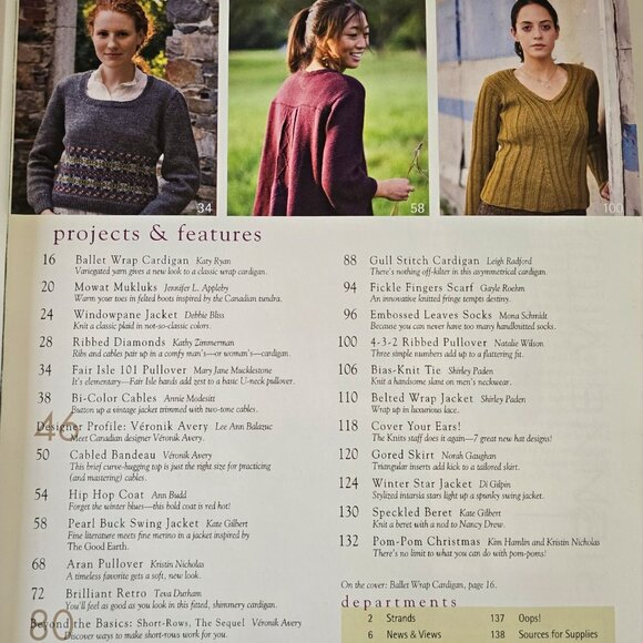 Interweave Knits Magazine Winter 2005 With 30 Winter Knitting Projects & Pattern - Picture 2 of 16